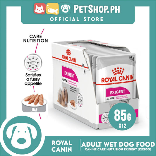 Royal Canin Exigent Loaf (85g x 12 ) Adult Wet Dog Food - Canine Care Nutrition