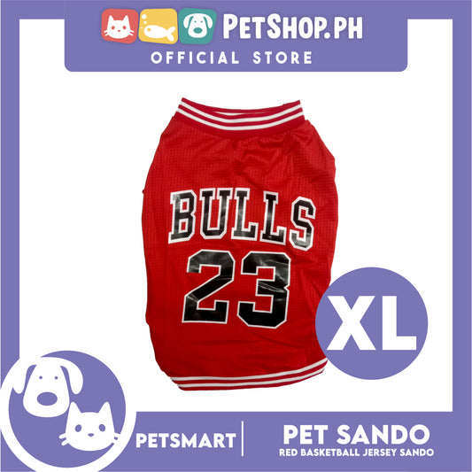 Pet Sando Basketball Jersey Red (Extra Large)