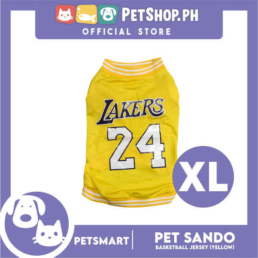 Pet Sando Basketball Jersey Yellow (Extra large)