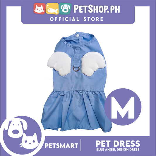 Pet Dress Blue Angel Design (Medium) Pet Clothes