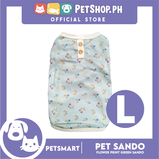 Pet Sando Flower Design Green (Large) for dogs and cats