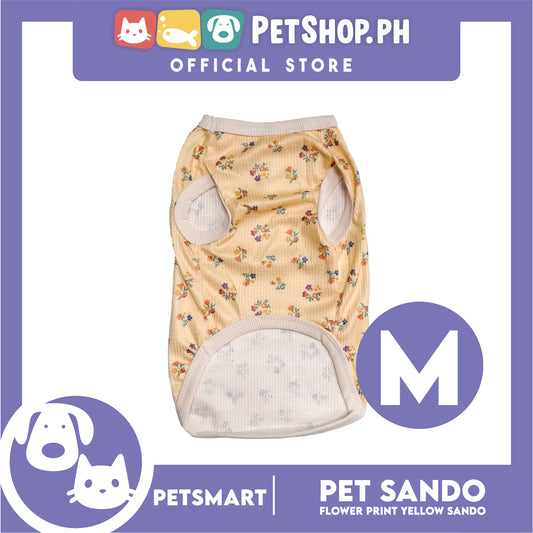 Pet Sando Flower Design Yellow (Medium) for dogs and cats