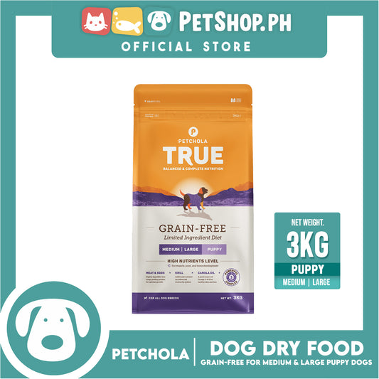 Petchola True Balanced and Complete Nutrition, Grain-Free Dry Dog Food for Puppy (3kg)