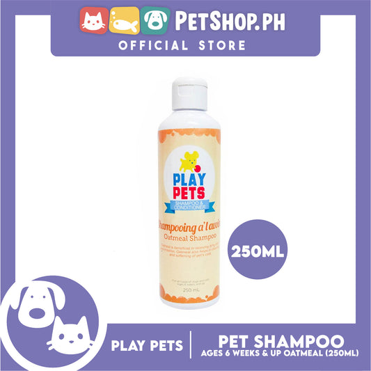 Play Pets Shampoo and Conditioner 250ml For All Types Of Dogs And Cats (Oatmeal)