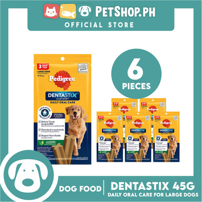 6pcs Pedigree DentaStix Large (25-50kg) 112g (3 Sticks) Dog Dental Treats