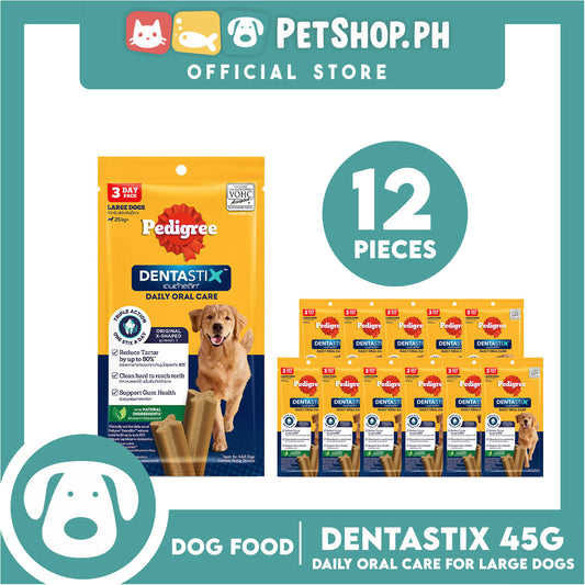 12pcs Pedigree DentaStix Large (25-50kg) 112g (3 Sticks) Dog Dental Treats
