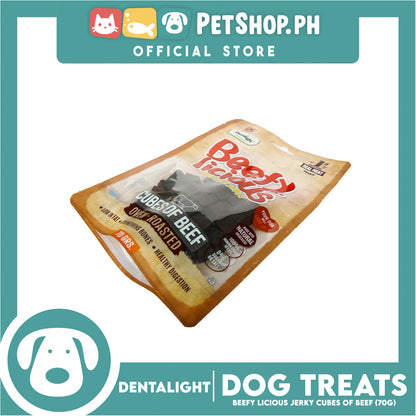 Dentalight Beefy Licious Premium Jerky (Cubes of Beef) Oven-roasted 70grams