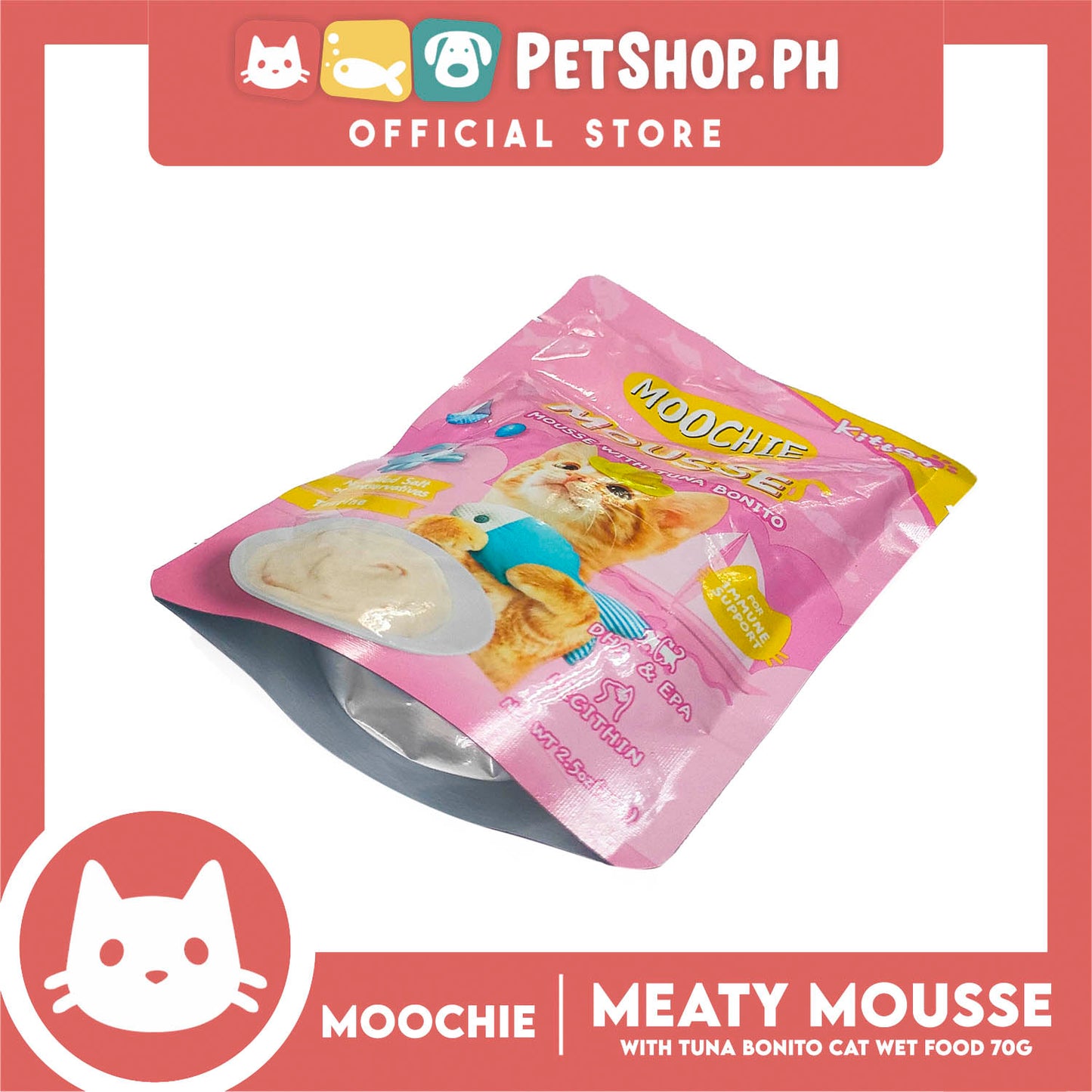 Moochie Cat Wet Food Mousse (Tuna Bonito) Kitten 70g