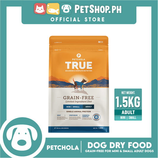 Petchola True Balanced and Complete Nutrition, Grain-Free Mini Small Adult 1.5kg Dry Dog Food