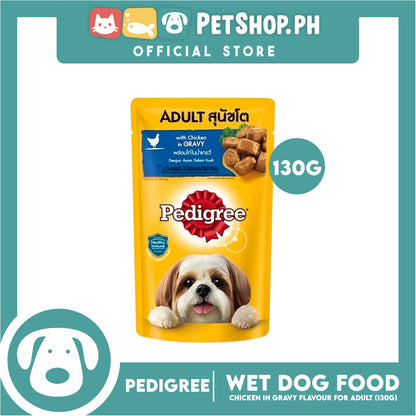 Pedigree Chicken Chunks Flavor In Gravy 130g Dog Food Wet Food