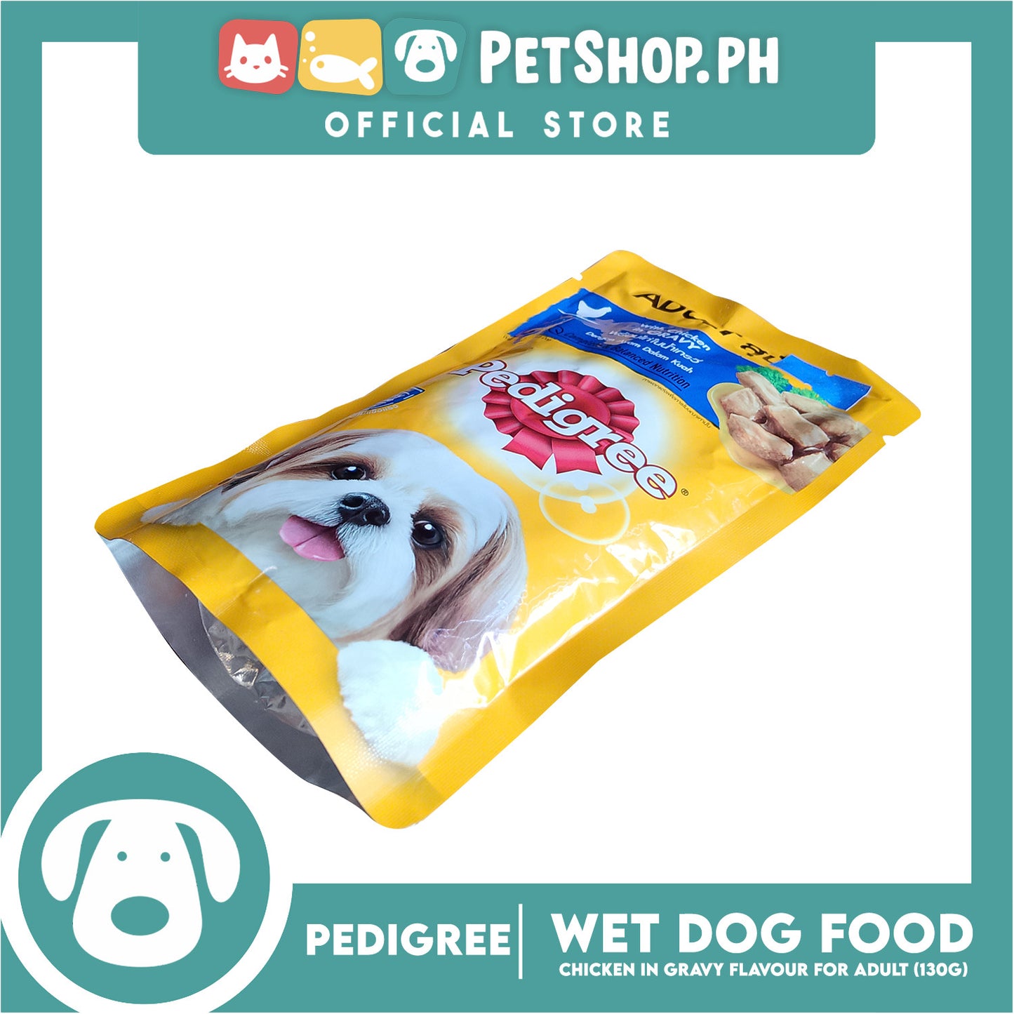Pedigree Chicken Chunks Flavor In Gravy 130g Dog Food Wet Food