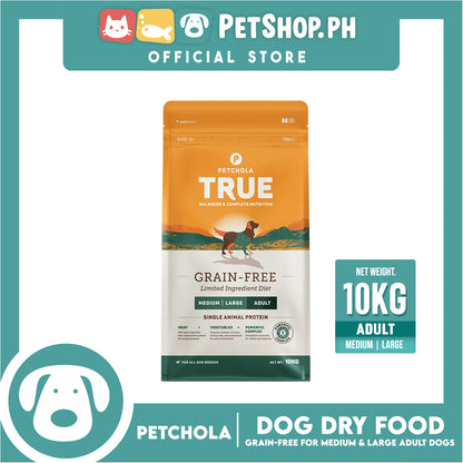 Petchola True Grain Free Medium to Large Breeds (Adult) Dog Food 10kg