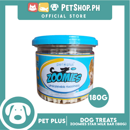 Pet Plus Zoomies Star Milk Bars Dog Treat 180g