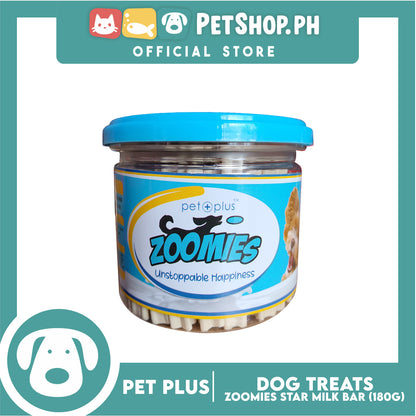 Pet Plus Zoomies Star Milk Bars Dog Treat 180g