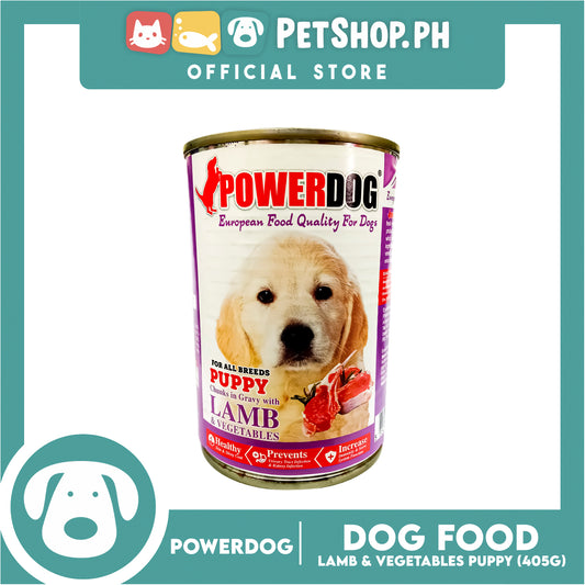 PowerDog Lamb and Vegetables for All Breeds Puppy 405g Wet Canned Dog Food