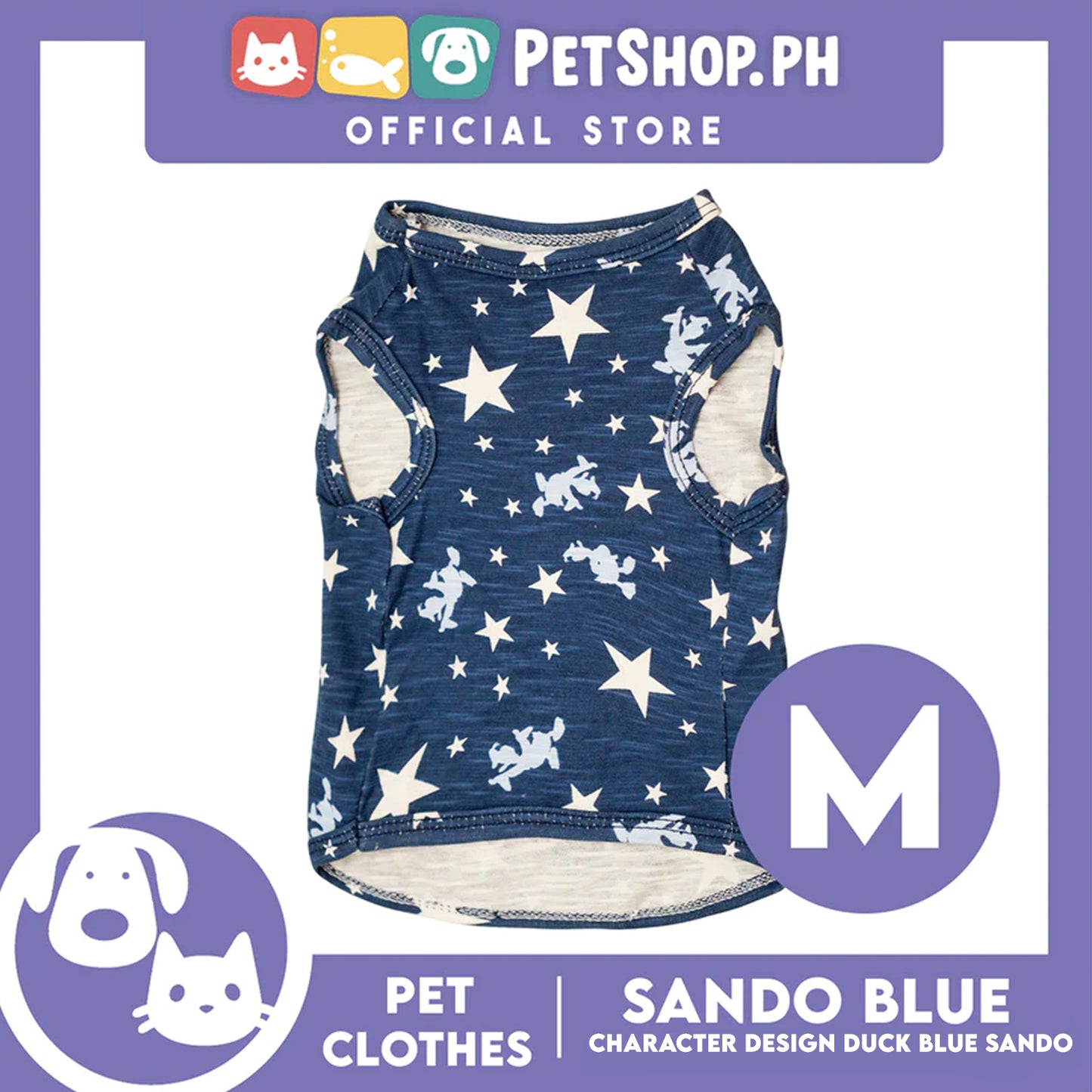 Pet Sando Duck Blue Sando (Medium) Pet Shirts Suitable for Dogs and Cats