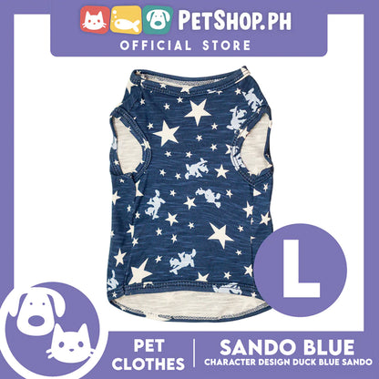 Pet Sando Duck Blue Sando (Large) Pet Shirts Suitable for Dogs and Cats