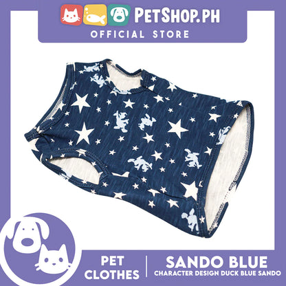 Pet Sando Duck Blue Sando (Extra Large) Pet Shirts Suitable for Dogs and Cats