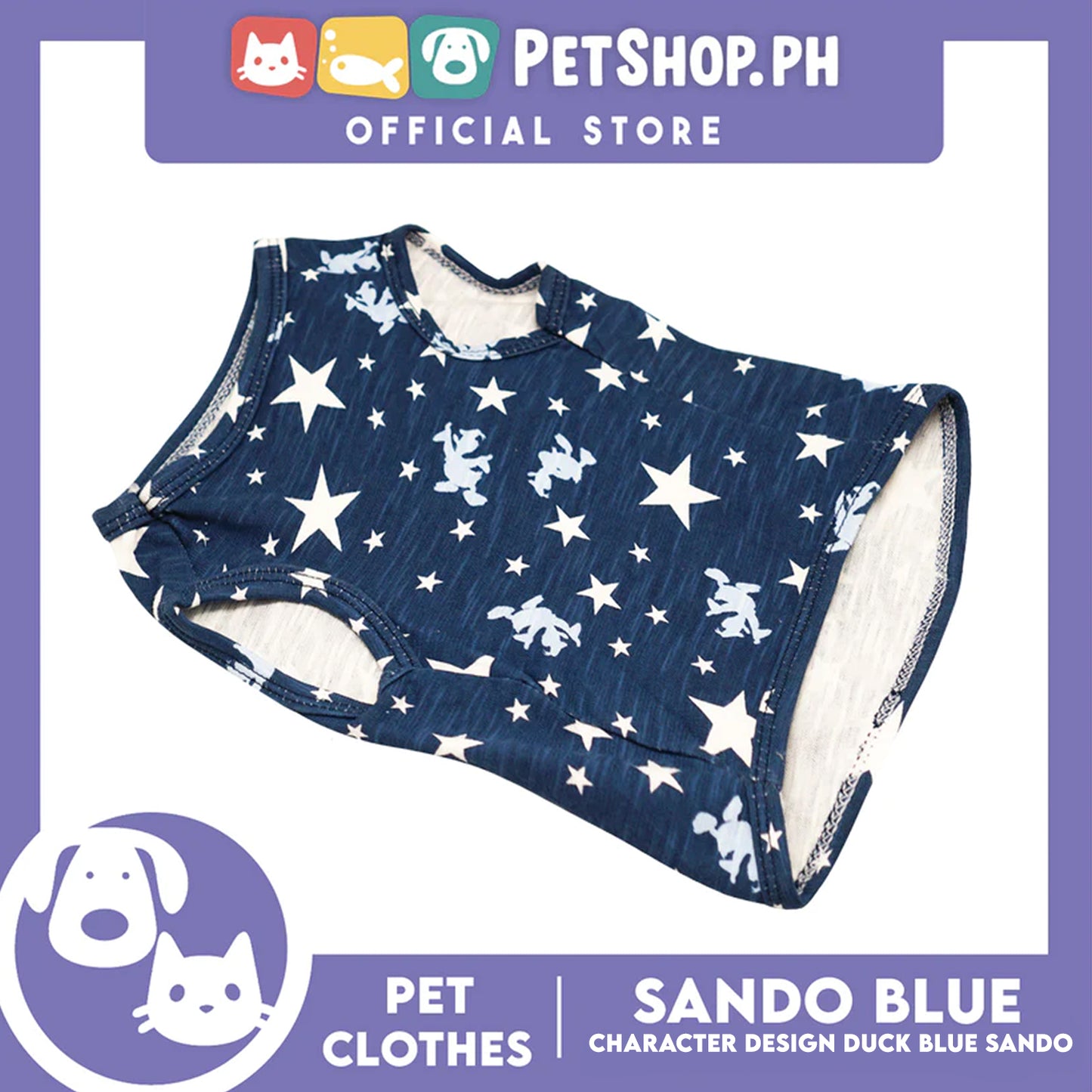 Pet Sando Duck Blue Sando (Large) Pet Shirts Suitable for Dogs and Cats
