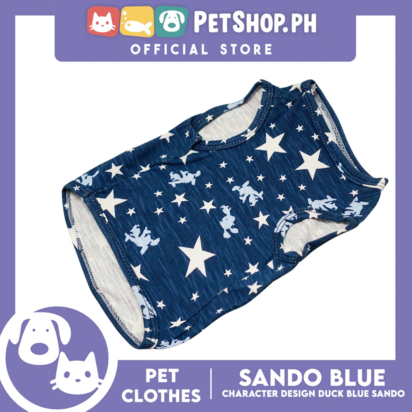Pet Sando Duck Blue Sando (Extra Large) Pet Shirts Suitable for Dogs and Cats