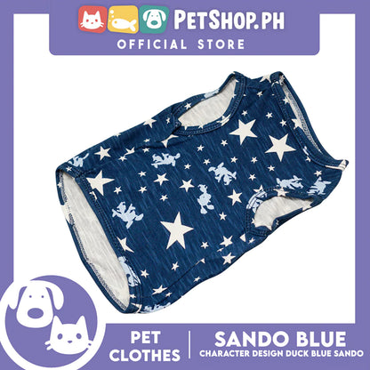 Pet Sando Duck Blue Sando (Small) Pet Shirts Suitable for Dogs and Cats