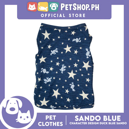 Pet Sando Duck Blue Sando (Medium) Pet Shirts Suitable for Dogs and Cats