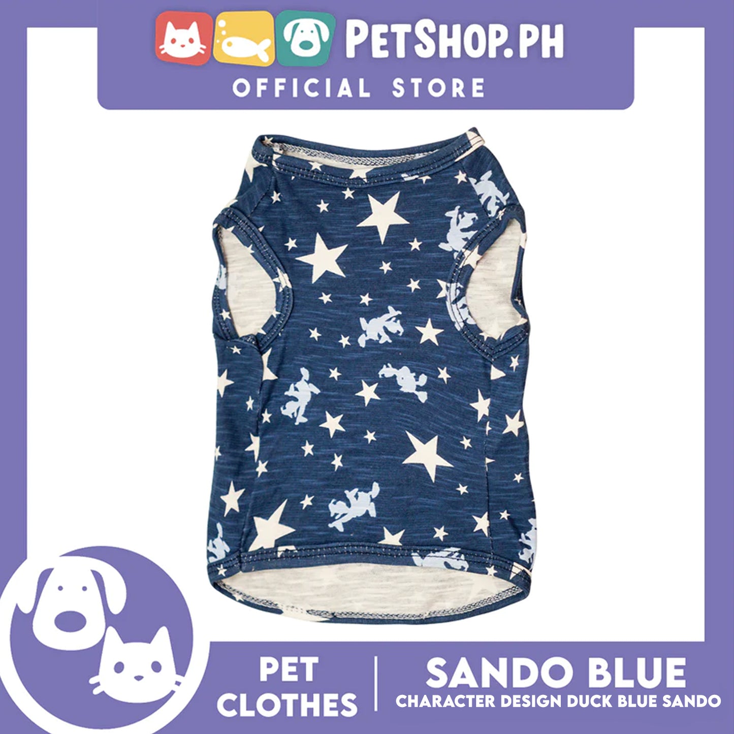 Pet Sando Duck Blue Sando (Extra Large) Pet Shirts Suitable for Dogs and Cats