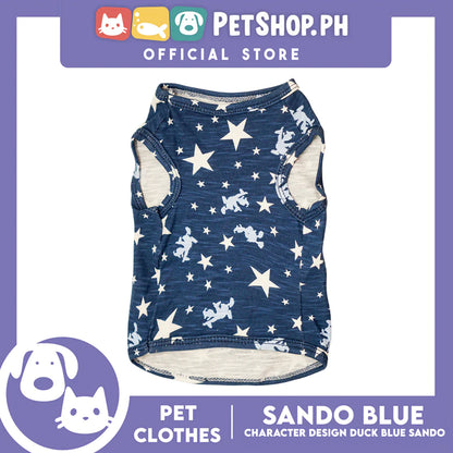 Pet Sando Duck Blue Sando (Medium) Pet Shirts Suitable for Dogs and Cats