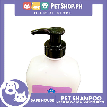 Safe House Natural Pet Care Solutions Pet Shampoo 1000ml (Madre de Cacao and Lavender) Soothing