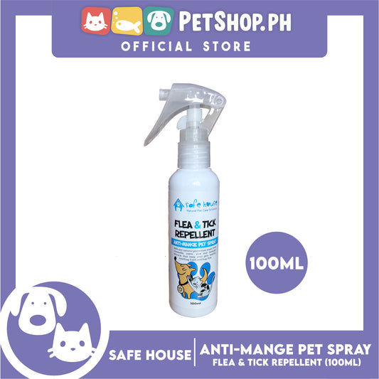 Safe House Natural Pet Care Solutions Flea and tick Repellent Pet Spray 100ml