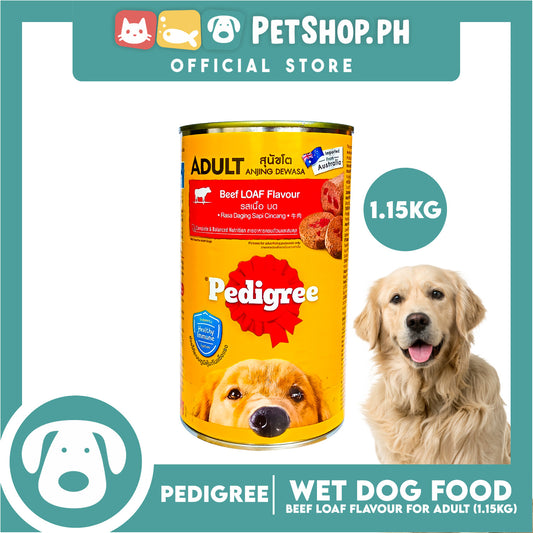 Pedigree Beef Loaf Flavour 1.15kg For Adult, Canned Dog Food