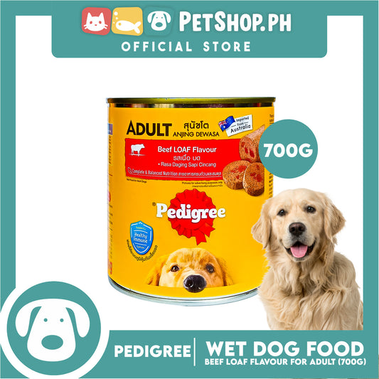 Pedigree Beef Loaf Flavour 700g For Adult, Canned Dog Food
