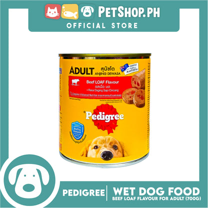 Pedigree Beef Loaf Flavour 700g For Adult, Canned Dog Food