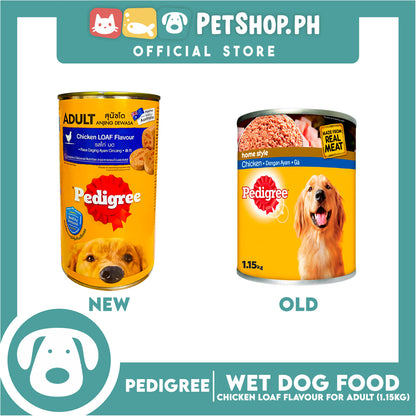 Pedigree Chicken Loaf Flavour 1.15kg For Adult, Canned Dog Food