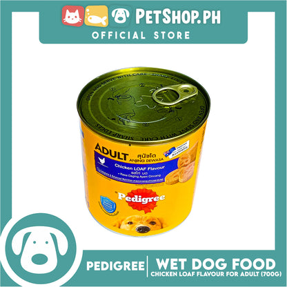 Pedigree Chicken Loaf Flavour 700g For Adult, Canned Dog Food