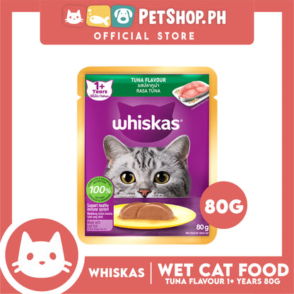 Whiskas Tuna Pouch Wet Cat Food 80g Tuna Flavour