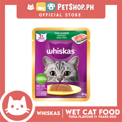Whiskas Tuna Pouch Wet Cat Food 80g Tuna Flavour