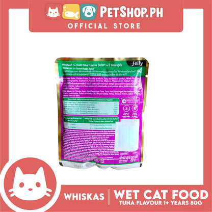 Whiskas Tuna Pouch Wet Cat Food 80g Tuna Flavour