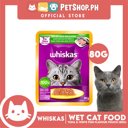 Whiskas Tuna and White Fish Pouch Cat Wet Food 80g