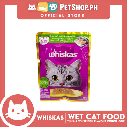 Whiskas Tuna and White Fish Pouch Cat Wet Food 80g