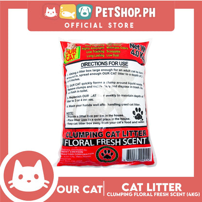 Our Cat Clumping Cat Litter Floral Fresh Scent 4kg
