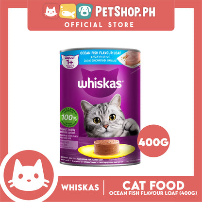 Whiskas Adult Ocean Fish Flavour Loaf 400g Cat Wet Canned Food