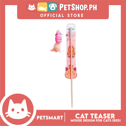 Pet Toy Cat Teaser Mouse Design (Red)