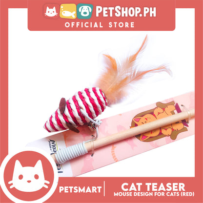 Pet Toy Cat Teaser Mouse Design (Red)