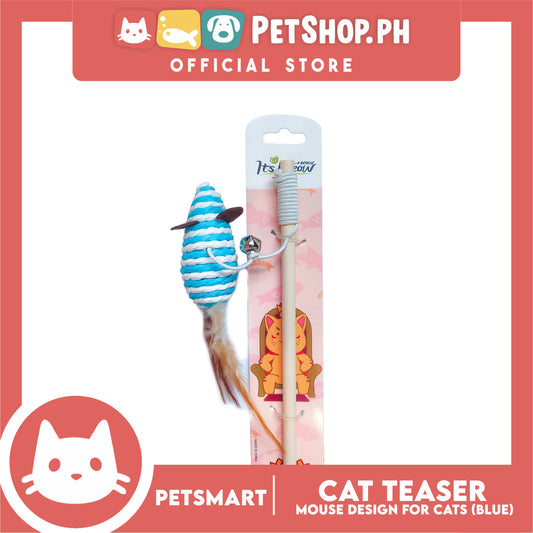 Pet Toy Cat Teaser Mouse Design (Blue)