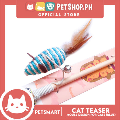 Pet Toy Cat Teaser Mouse Design (Blue)