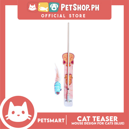 Pet Toy Cat Teaser Mouse Design (Blue)