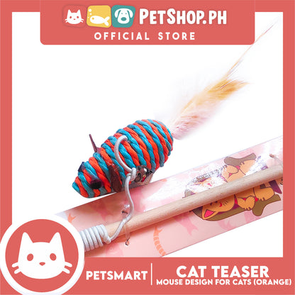 Pet Toy Cat Teaser Mouse Design (Orange)