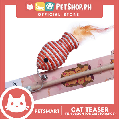 Pet Toy Cat Teaser Fish (Orange)
