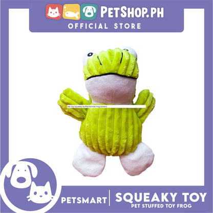 Pet Toy Squeeky Stuffed Animal Frog (Green)